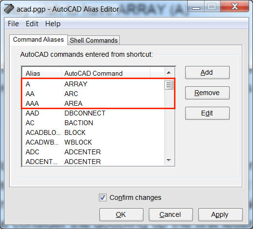 customize autocad shortcut keys